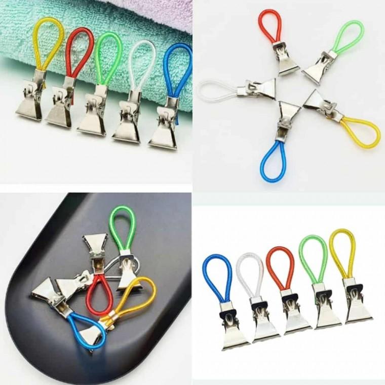 고리 링 집게 5P 행주집게 수건집게 고무장갑집게 주방다용도걸이 수건걸이