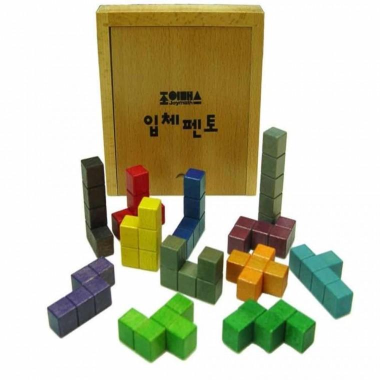 펜토미노 수준3 세트(원목) 도형놀이 블록교구 패턴블럭 수학교구 교구블럭