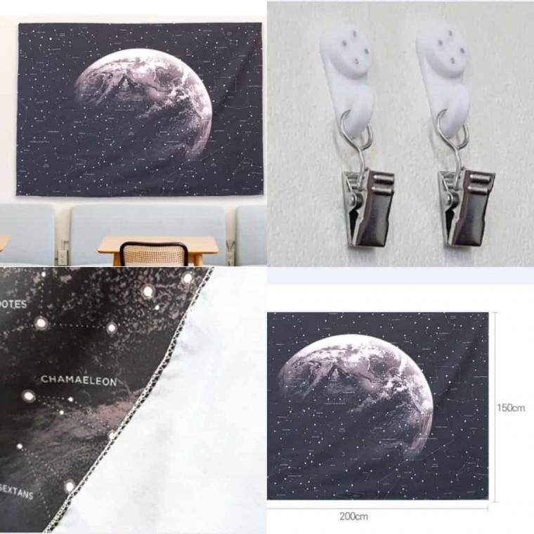 패브릭 포스터 별이 빛나는 하늘 L 태피스트리 가리개천 두꺼비집액자 집들이선물 신혼집인테리어
