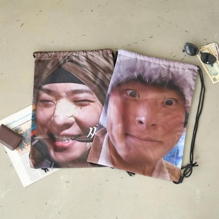 캐릭터 보조가방 에코백 백 스트링