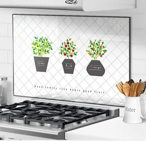 주방 아트보드 895x640mm 주방강화유리 가스레인지기름막이