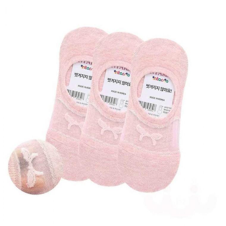 여성 덧신양말 핑크 3P 여성덧신 벗겨지지않는덧신 여성양말