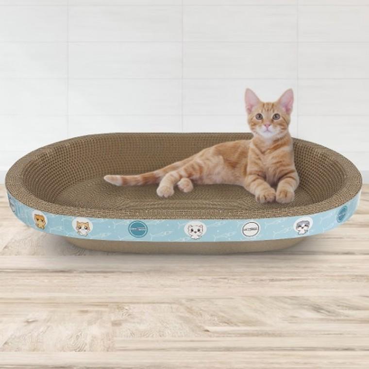 고양이 눕기 편한 특대형 B골 스크래쳐 타원형60cm