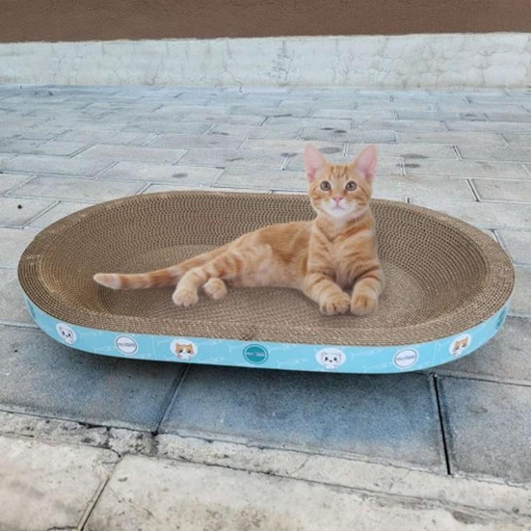 고양이 눕기 편한 특대형 B골 스크래쳐 타원형65cm MAX