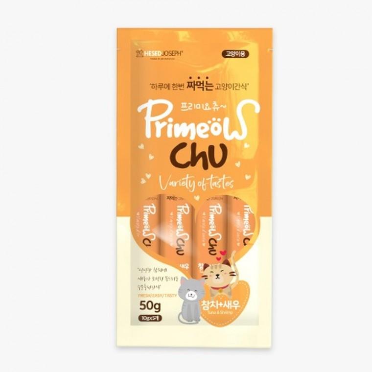 (10개묶음)프리미요츄 고양이(참치+새우/10gX5개입)