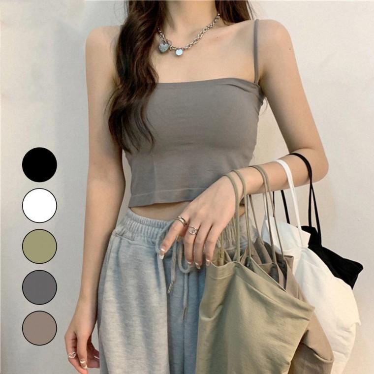 캡나시 브라캡 민소매 끈나시 튜브탑 크롭 개별포장