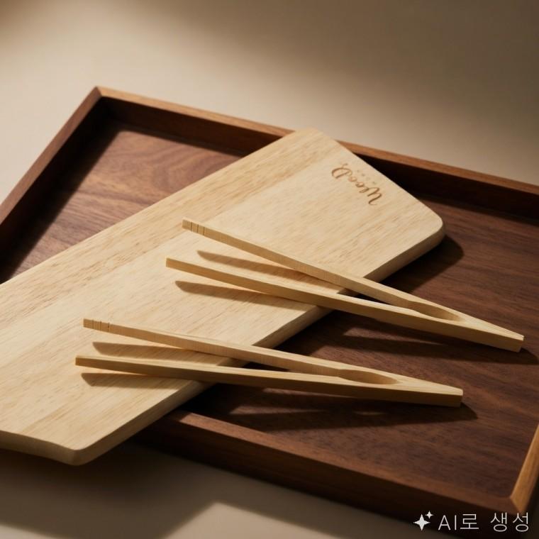 음식 대나무 집게 과자집게 삼각집게 냄비집게