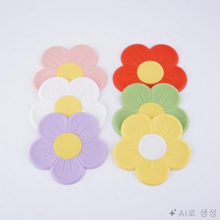 실리콘 컵받침 예쁜컵받침 실리콘코스터 카페코스터