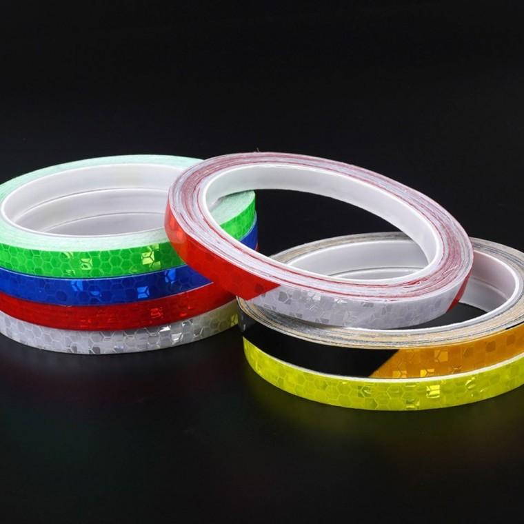 야간 안전 안전표시테이프 테이프 접착 PVC 시인성 반사 1cm 표시 도로 8M