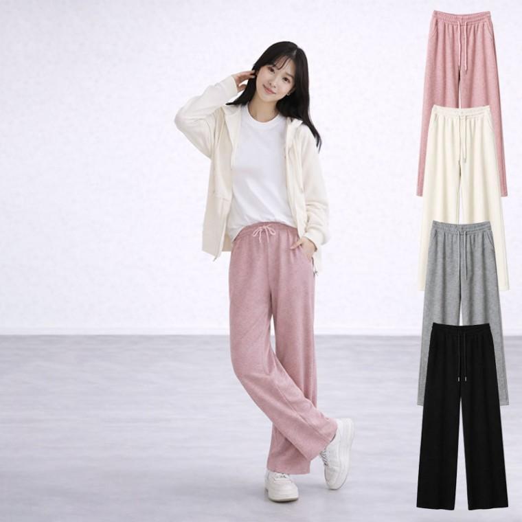 여성 와이드 밴딩 트레이닝 바지