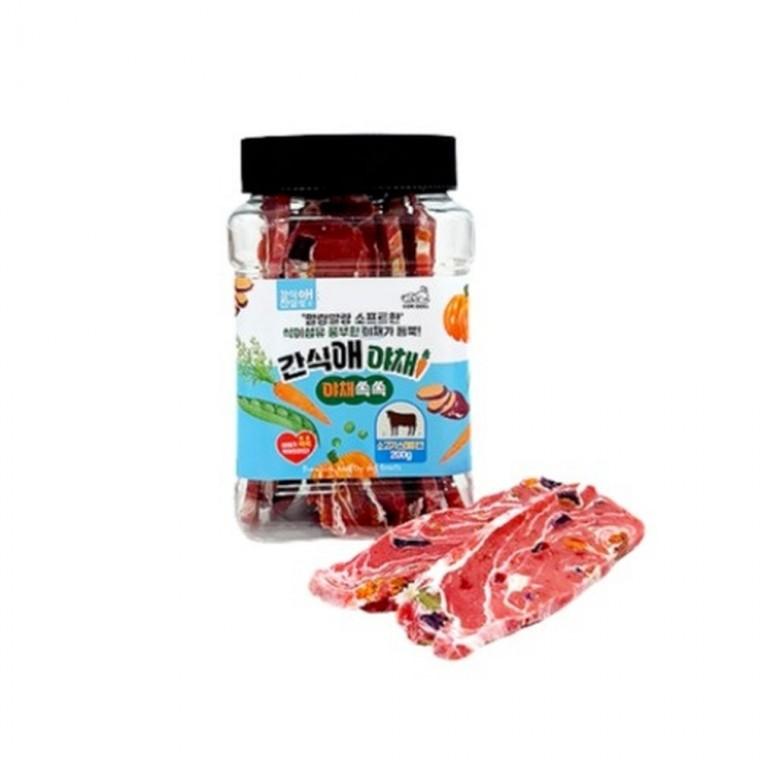 (3개묶음)간식애야채 통간식 소프트 소고기스테이크200g