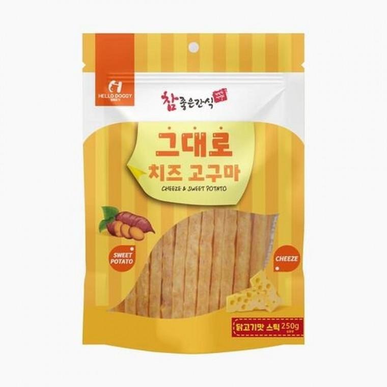 (2개묶음)참좋은간식 그대로 치즈 고구마 닭고기맛 스틱 250g