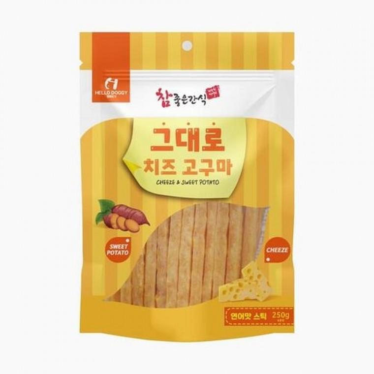 (2개묶음)참좋은간식 그대로 치즈 고구마 연어맛 스틱 250g