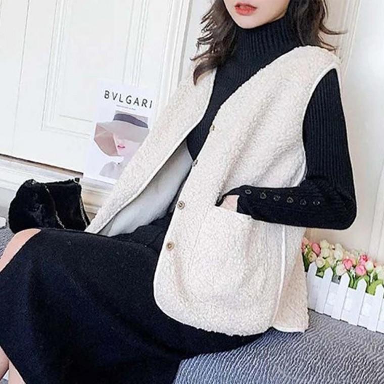 엠다인A 여성 양털조끼 이너조끼 겨울조끼