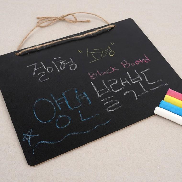 블랙보드 메뉴판 카페 안내판 걸이식 양면 흑판 매장 필기 인테리어 칠판