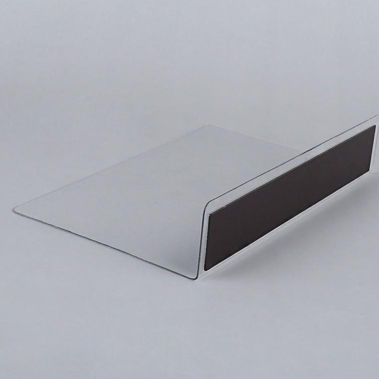 제품진열대 20x12cm 1P 자석 투명 상품분리칸막이 구획 L형 정리 서랍