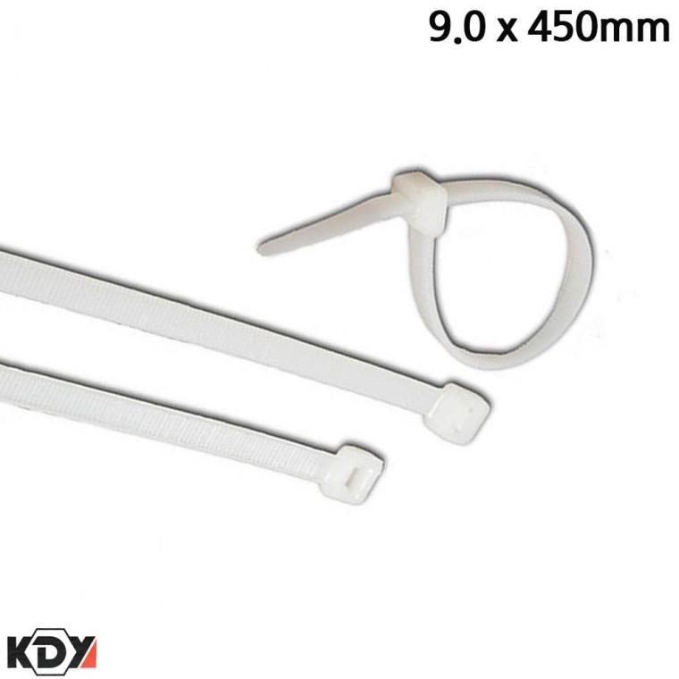 KDY 화이트 케이블타이 9.0 x 450mm 100개입 전선 선정리끈
