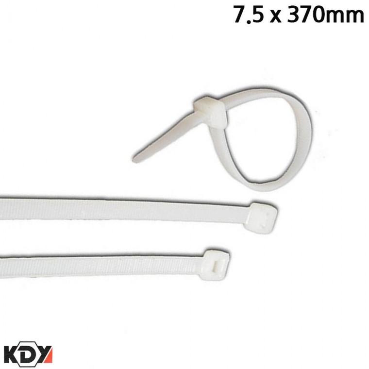 KDY 화이트 케이블타이 7.5 x 370mm 100개입 전선 선정리끈