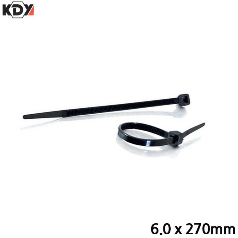 KDY 블랙 케이블타이 6.0 x 270mm 100개입 전선 선정리끈