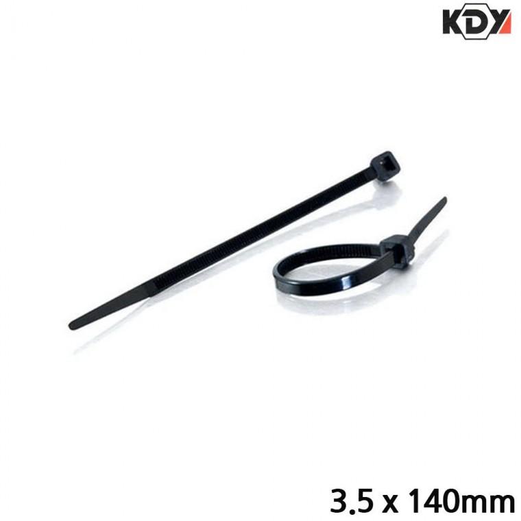 KDY 블랙 케이블타이 3.5 x 140mm 100개입 전선 선정리끈