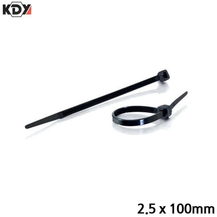 KDY 블랙 케이블타이 2.5 x 100mm 100개입 전선 선정리끈