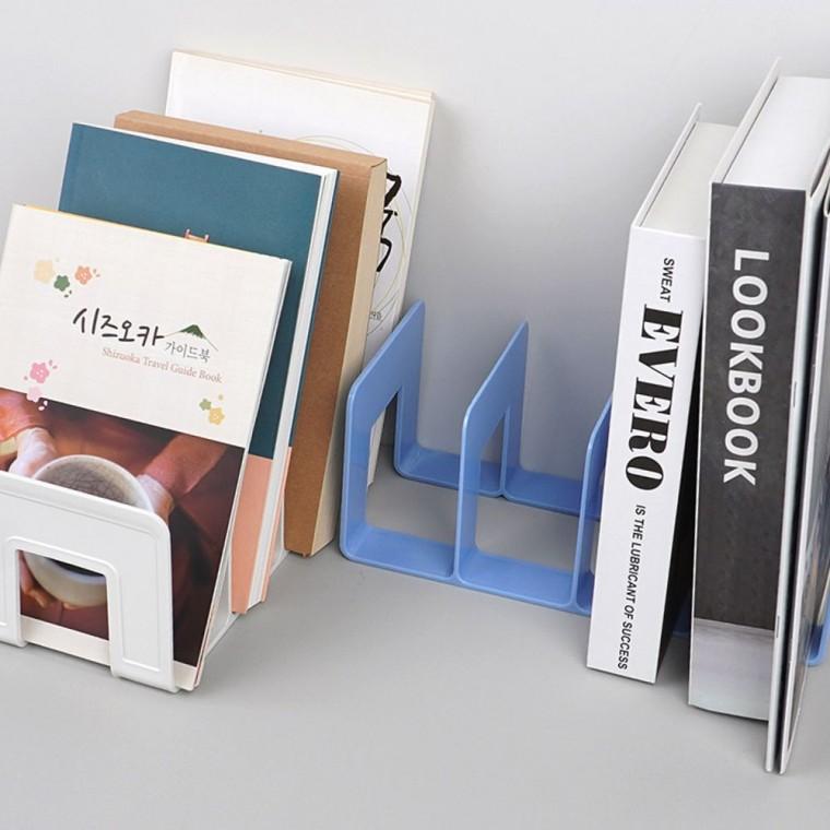 북앤드 책진열대 북엔드 문구 거치 북 컬리책꽂이 서류 컬러 파티션 정리 4칸 분류
