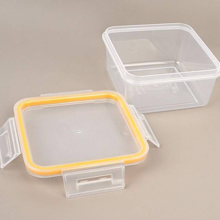 반찬통 보관용기 냉장 밀폐용기 일반밀폐 480ml 보관통 위생 정사각 차단 반찬 누수