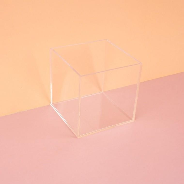 소품진열 투명 아크릴 정리함 보관 100 사각 뚜껑없는 박스 수납 소품