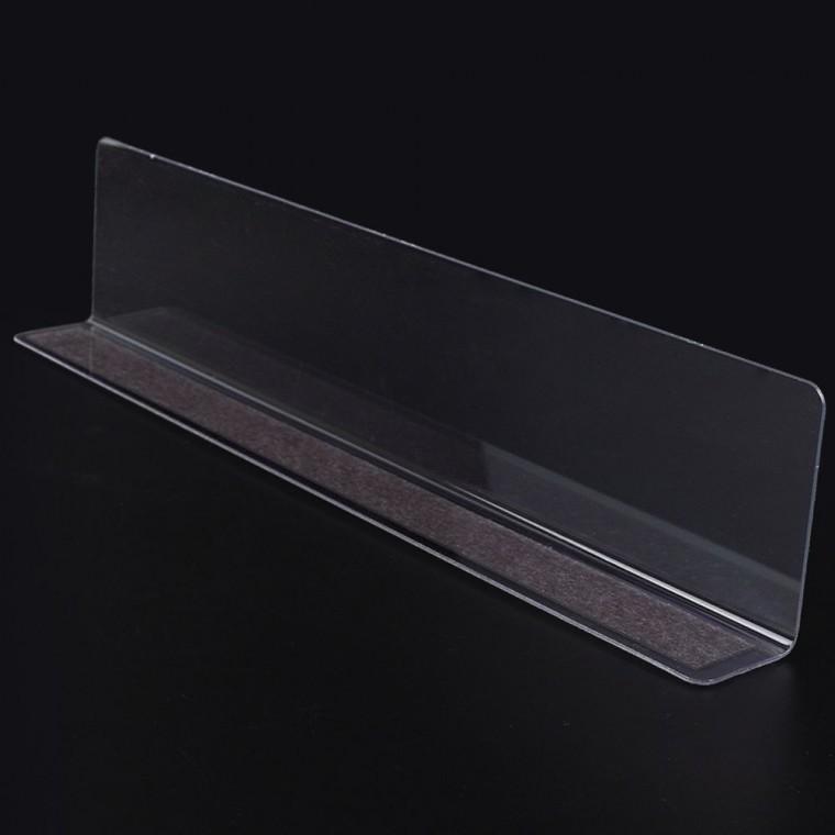 소품진열 투명칸막이진열대 L형 칸막이 자석 간편 구획 28x6cm 1P 분리 투명 정리