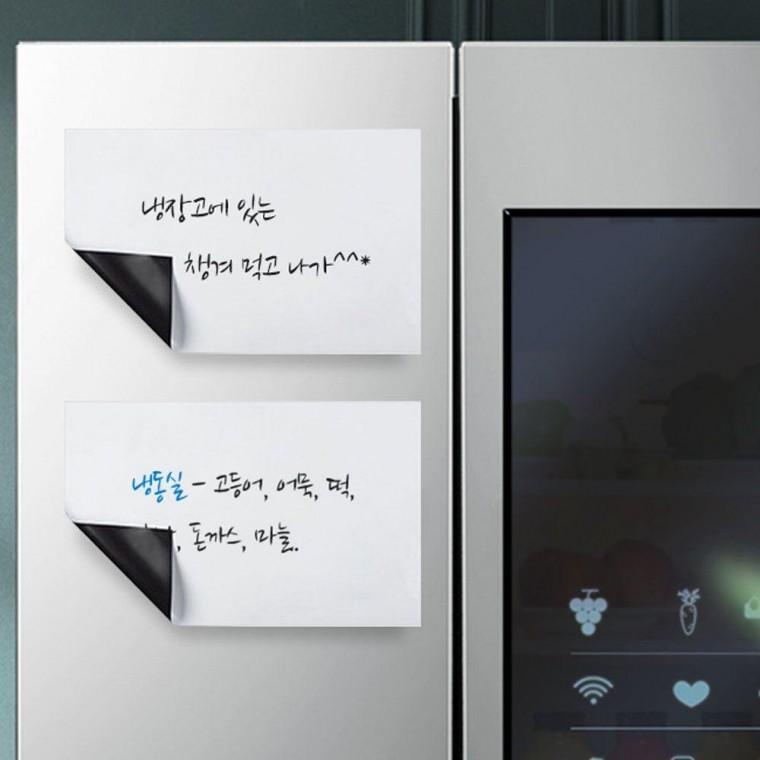 붙이는 화이트보드 A3 자석형 메모지 냉장고 알림판 알림판 마그넷 메모지 이동식 부착형화이트보드 자석