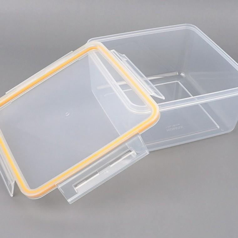 일반밀폐 플라스틱용기 밀폐통 반찬 1.75L 누수 냉장 방지 투명 보관 신선 정사각