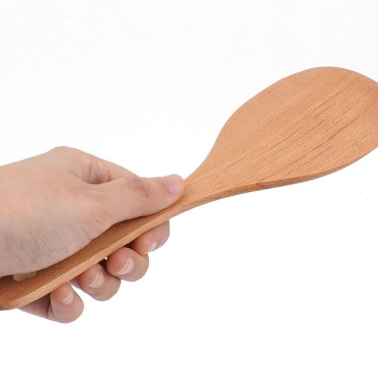 볶음주걱 나무 조리 내열성 튼튼한 목재 코팅팬 뒤집기 긴손잡이 논스틱