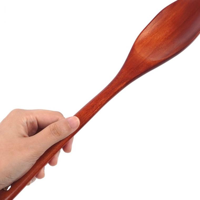 우드 볶음스푼 주방 조리 나무 깊은 요리 원목 긴손잡이 레이들 대형 옻칠볶음주걱