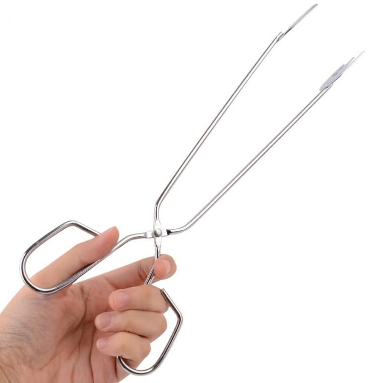 숯집게 포크형 바베큐 스테인리스 고기 야외 캠핑 그릴 긴손잡이 캠핑숯집게