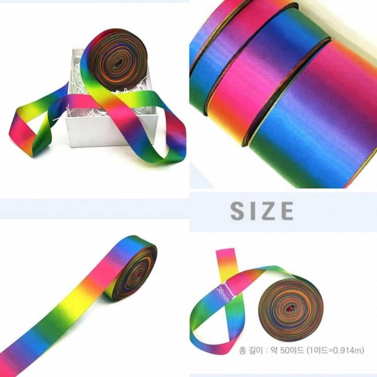 양면 포장 리본 끈 38mm 리본롤 리본원단 넓은리본끈 원단리본 선물포장끈