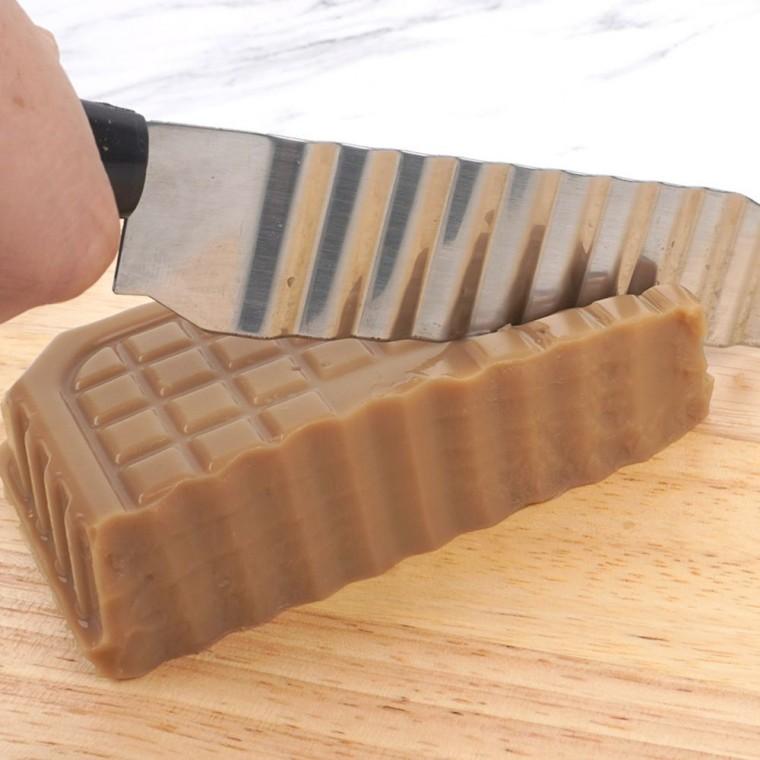 물결무늬칼 묵 무늬칼 데코레이팅칼 주방 손잡이 조리 자르기 도구 묵칼 썰기 요리 음식