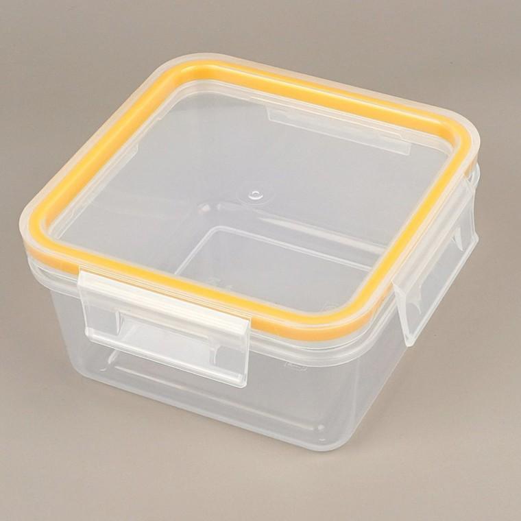 보관용기 밀폐용기 일반밀폐 차단 투명 누수 정사각 480ml 보관통 위생 냉장 반찬