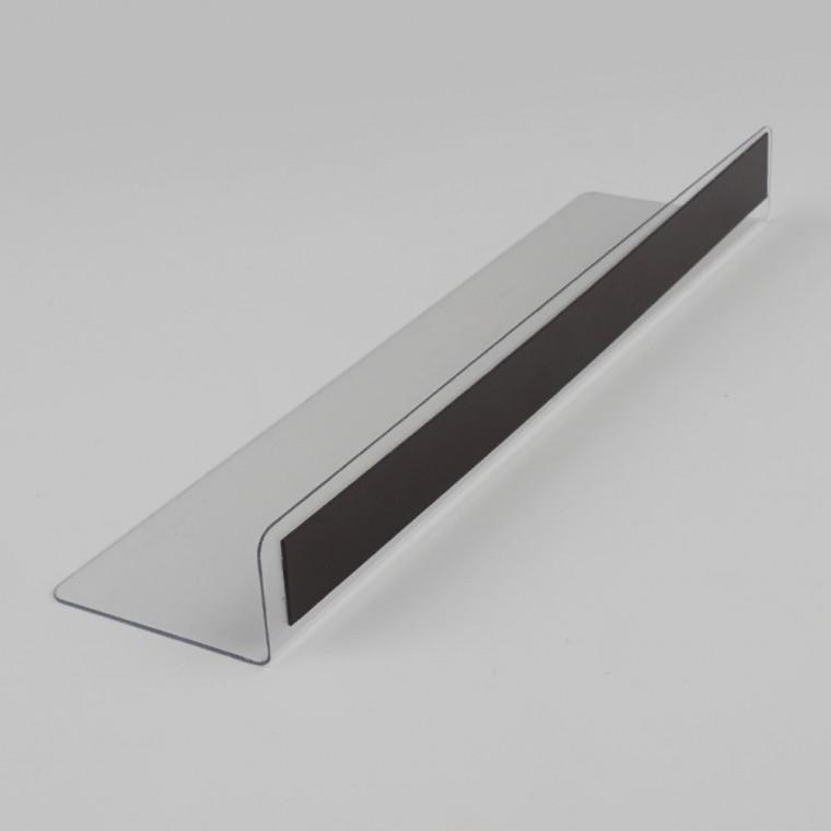 자석 L형 25x6cm 이동 칸막이 정리 분리 간편 소품진열 서랍 구획 1P 투명