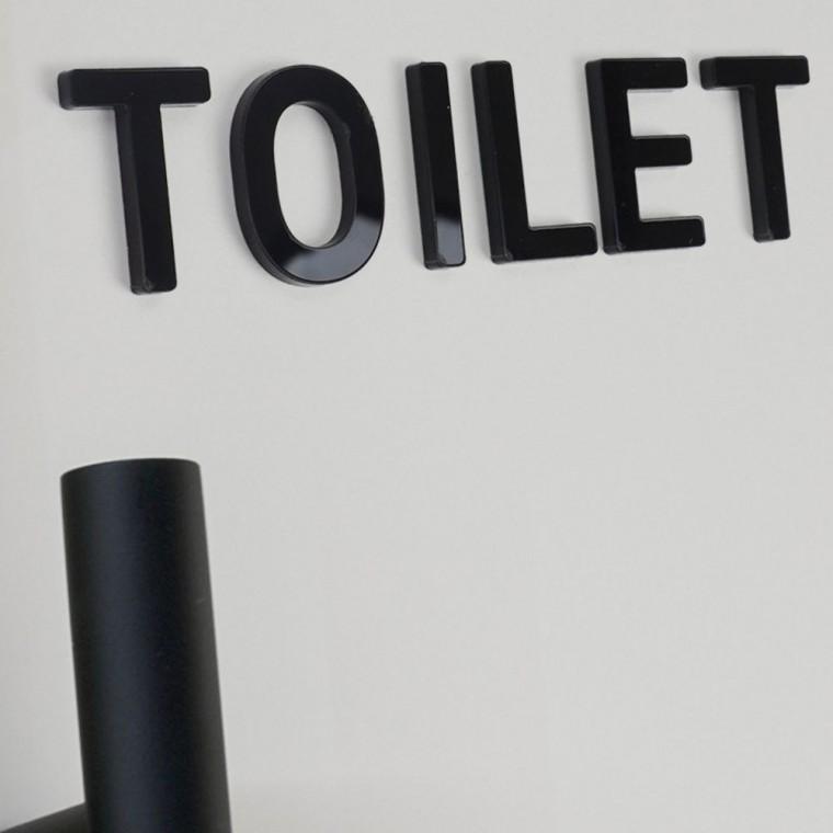 명찰 디자인문패 화장실 표지판 사인 부착식 블랙 매장 입체 안내 표시 TOILET
