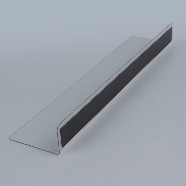 소품진열 투명칸막이진열대 칸막이 자석 L형 1P 정리 분리 구획 간편 28x6cm 투명