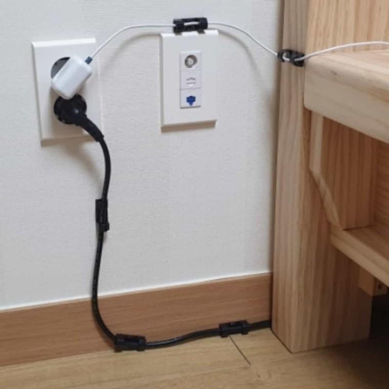선정리클립 블랙 소 전선줄정리 데스크선정리 코드선정리