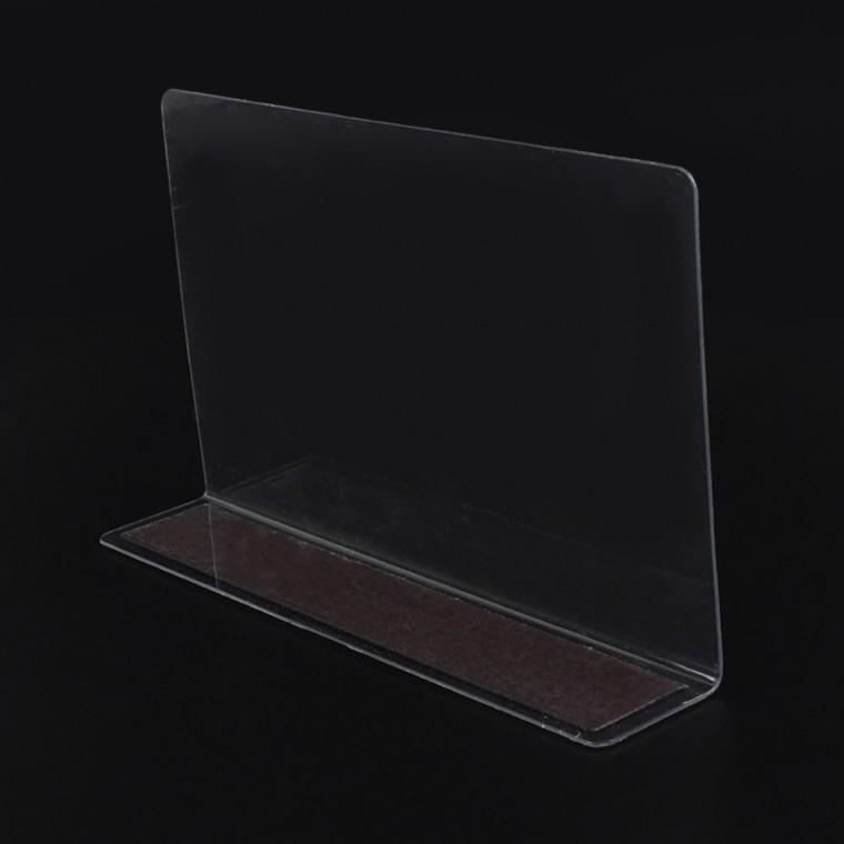 제품진열대 투명칸막이진열대 자석 구획 이동 20x12cm 정리 투명 서랍 1P L형