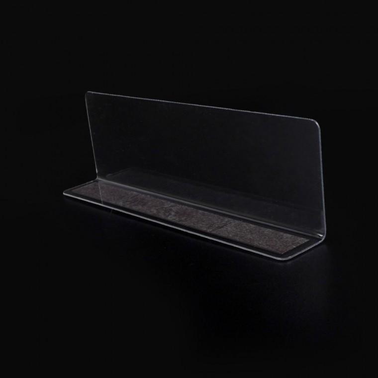 제품진열대 투명 자석 1P 칸막이 간편 이동 20x6cm L형 정리 서랍 상품분리칸막이