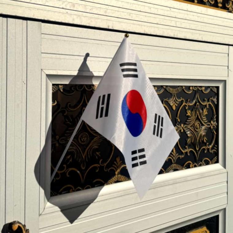 응원 깃발 소 미니태극기 차량용태극기 산악회깃발