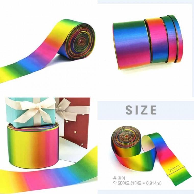 포장 리본 끈 75mm 포장줄 원단리본 포장띠지 얇은리본끈 포장용리본