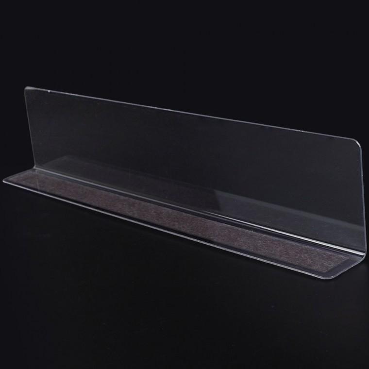 소품진열 투명칸막이진열대 칸막이 구획 간편 자석 정리 투명 28x6cm L형 1P 분리