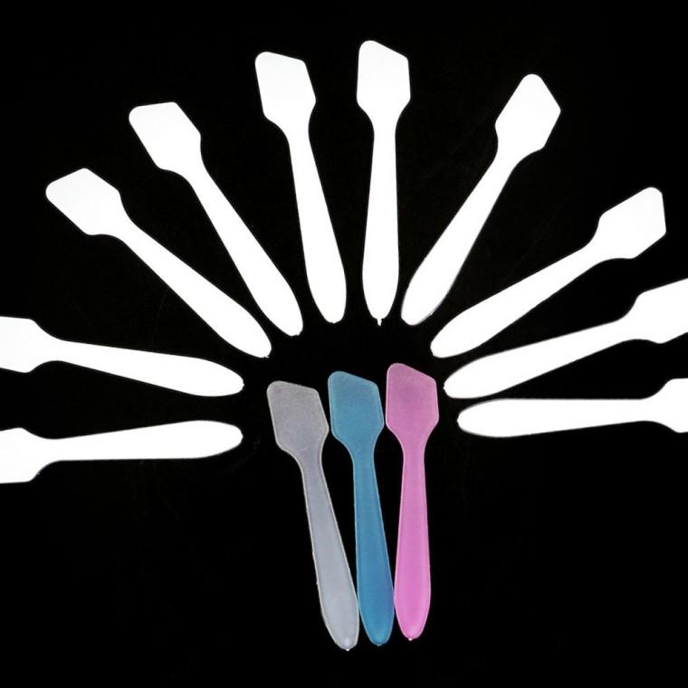 미니스페출라 화장품숟가락 미니 휴대 스페출라 소분 PP 샘플 위생 화장품 스푼 10개