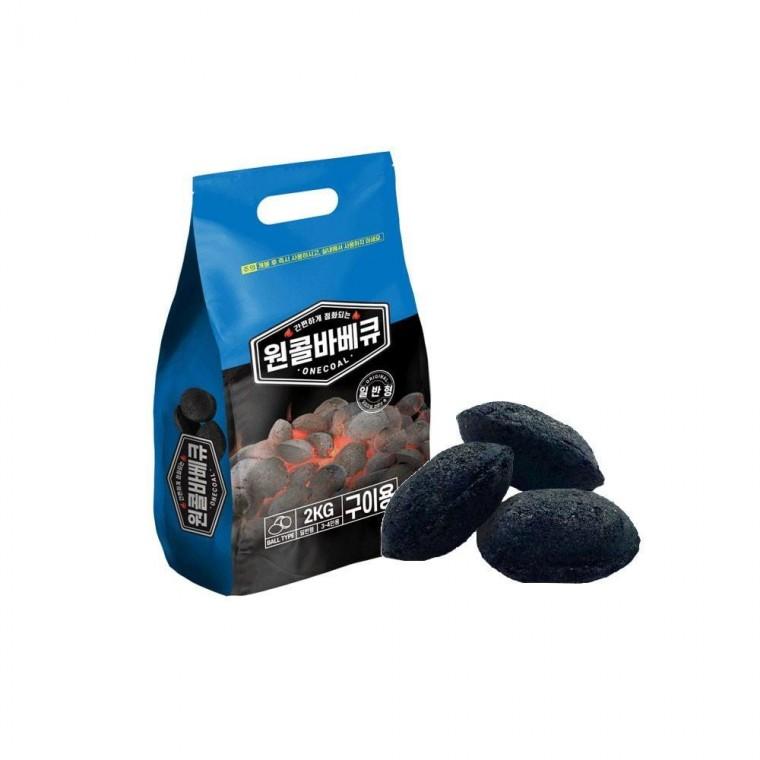 원콜 바베큐 숯 일반형 차콜 2kg 캠핑 구이용 구이 용숯 펜션숯 캠핑 용품 숯차콜 바베큐