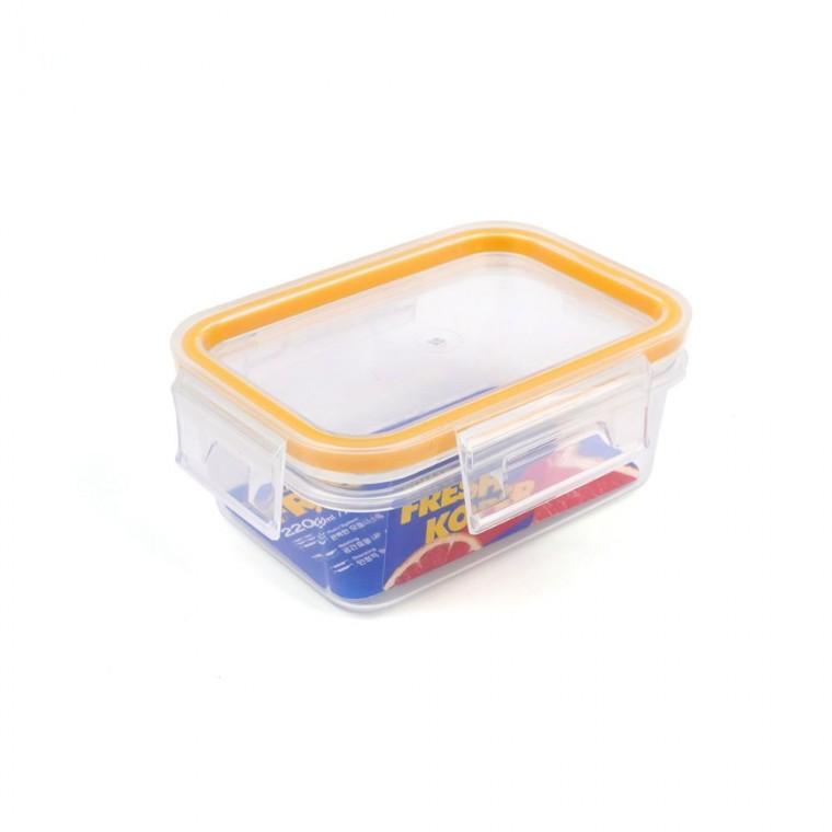 반찬통 밀폐 투명 소분 뚜껑 220ml 위생 누수 차단 사각 보관 냉장 일반밀폐
