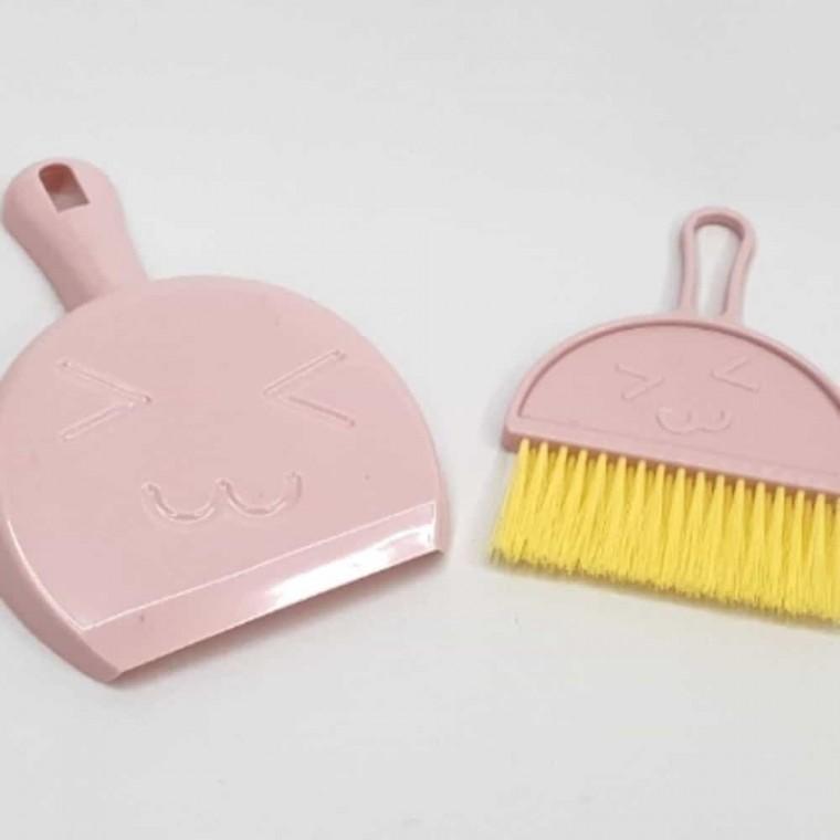 미니 빗자루쓰레받기 핑크 청소용빗자루 책상빗자루 프라스틱빗자루